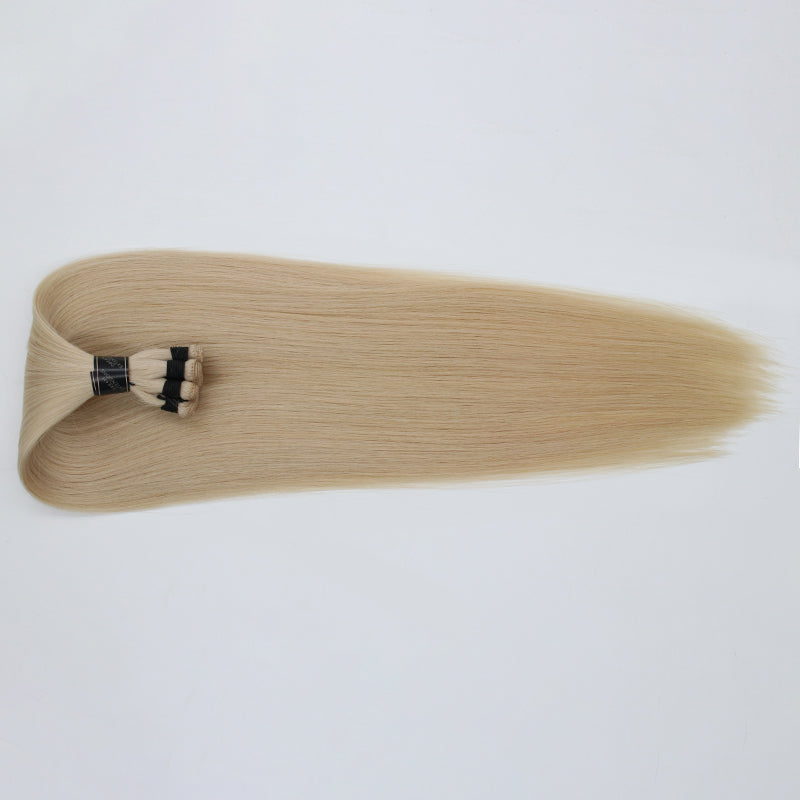 Håndsyet luksushår - hair extensions #Platin Blond / Platinum
