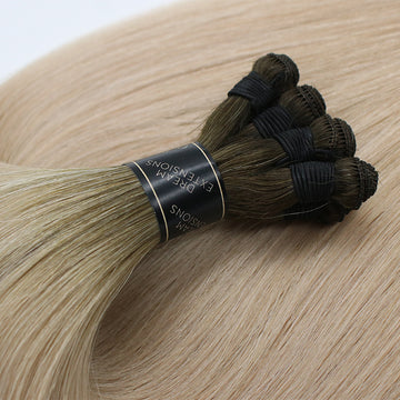 Håndsyet luksushår - hair extensions #VM / Walnut Melt