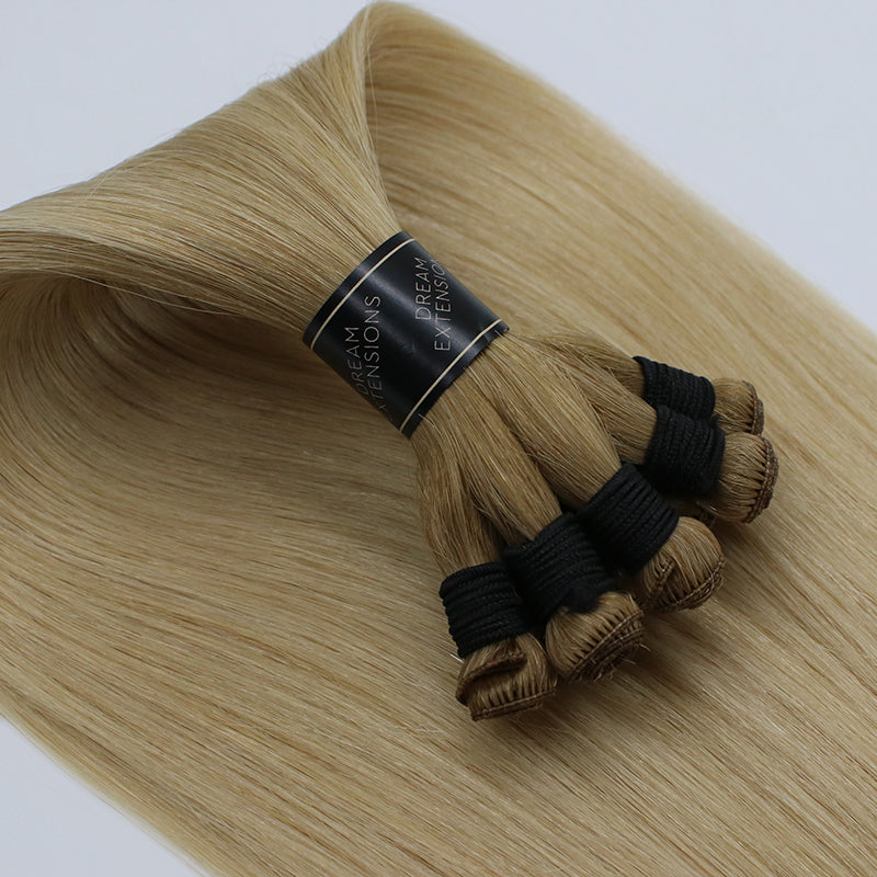 Håndsyet luksushår - hair extensions #KM / Toffee Melt